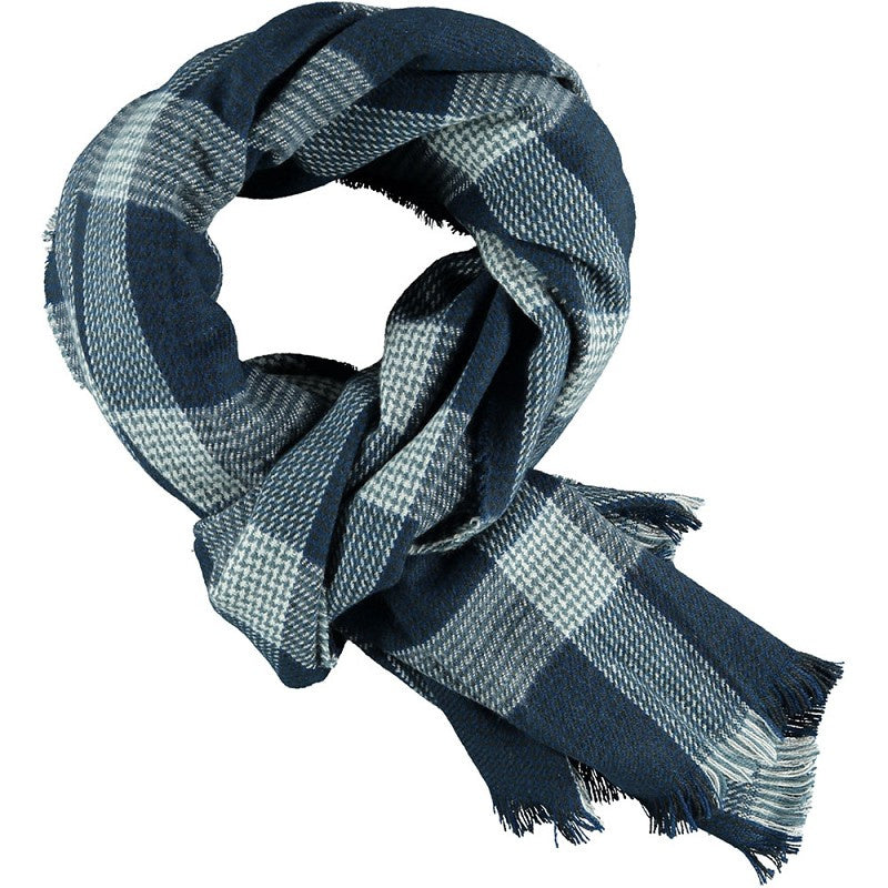 Heren sjaal blauw-wit