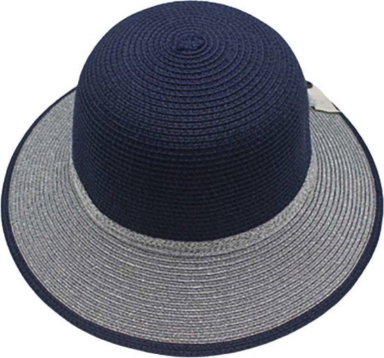 Strandhoed blauw-zilver