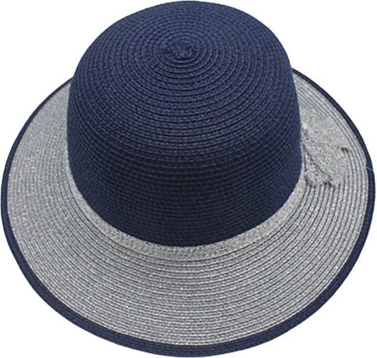 Strandhoed blauw-zilver