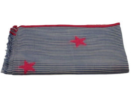 Dames sjaal blauw-wit