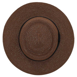 Strandhoed effen bruin