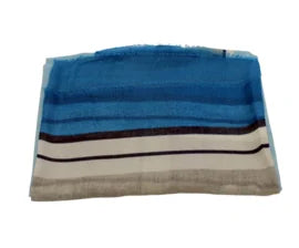 Dames sjaal blauw-wit