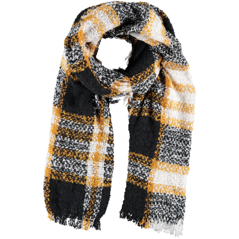 Sjaal dames winter sjaal oker-zwart