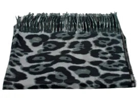 Tijger print sjaal grijs