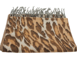 Tijger print sjaal bruin