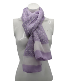 Dames sjaal lila-wit