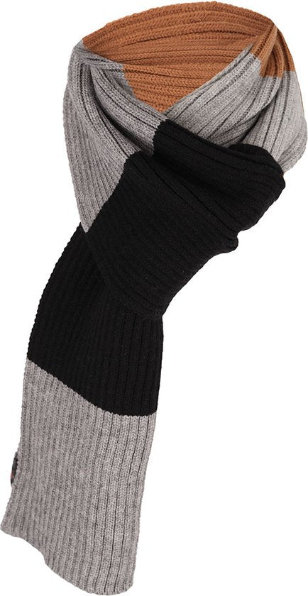 Winterset sjaal & muts bruin-grijs