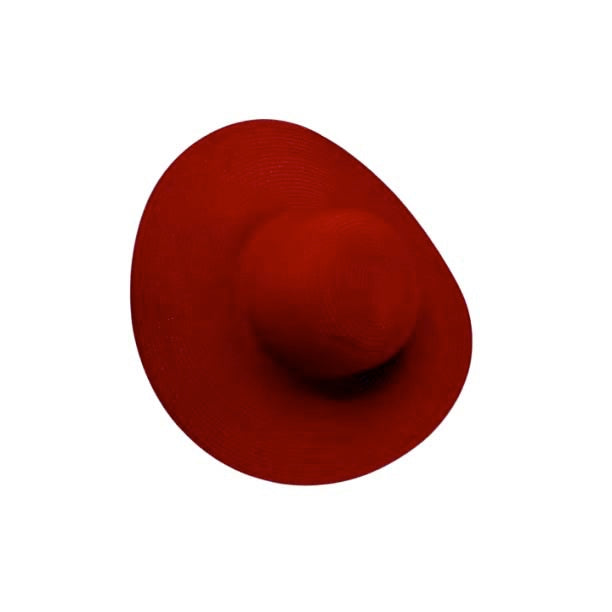 Strandhoed effen rood