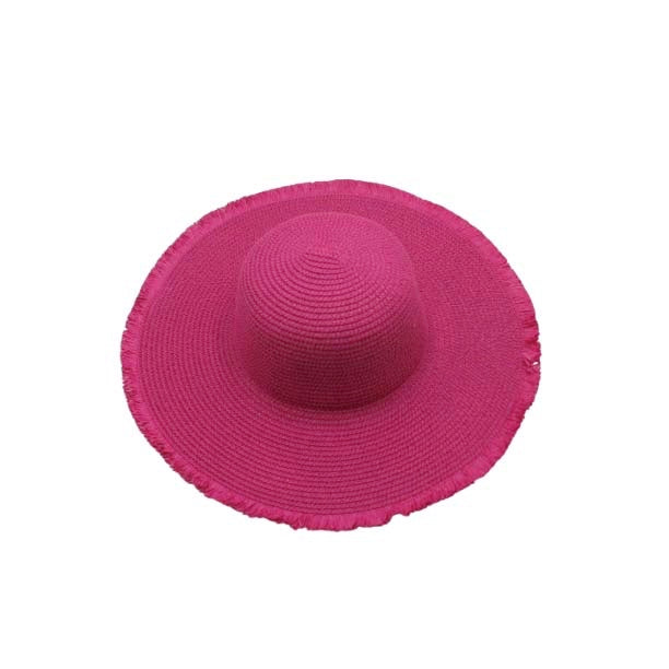 Strandhoed effen fuchsia