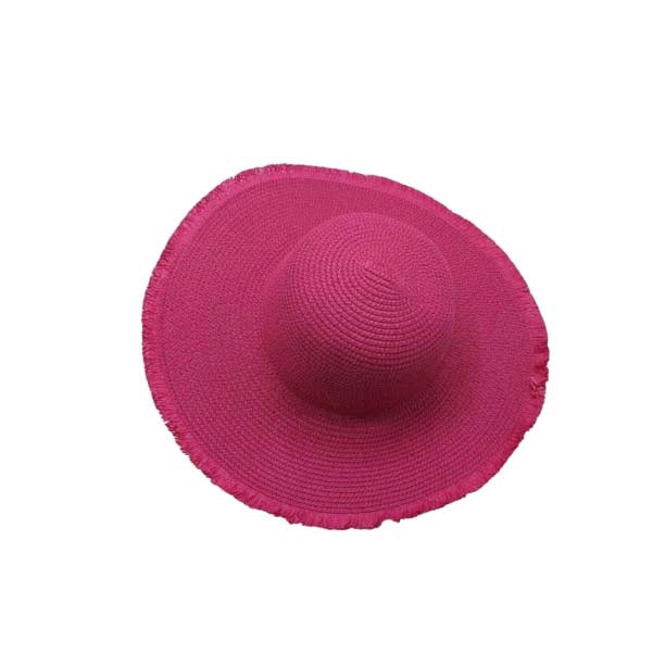 Strandhoed effen fuchsia