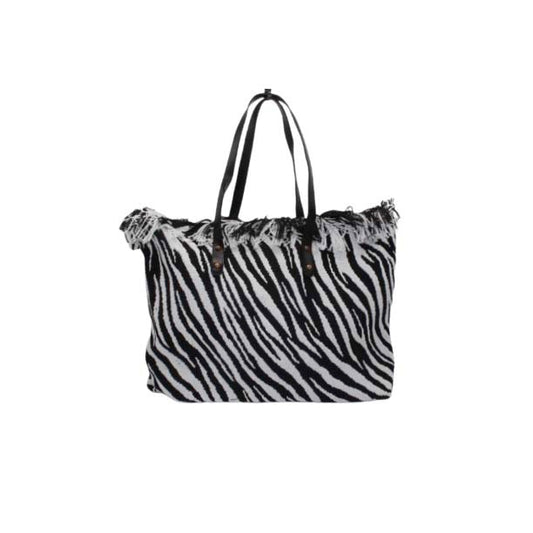 Strandtas zwart-wit