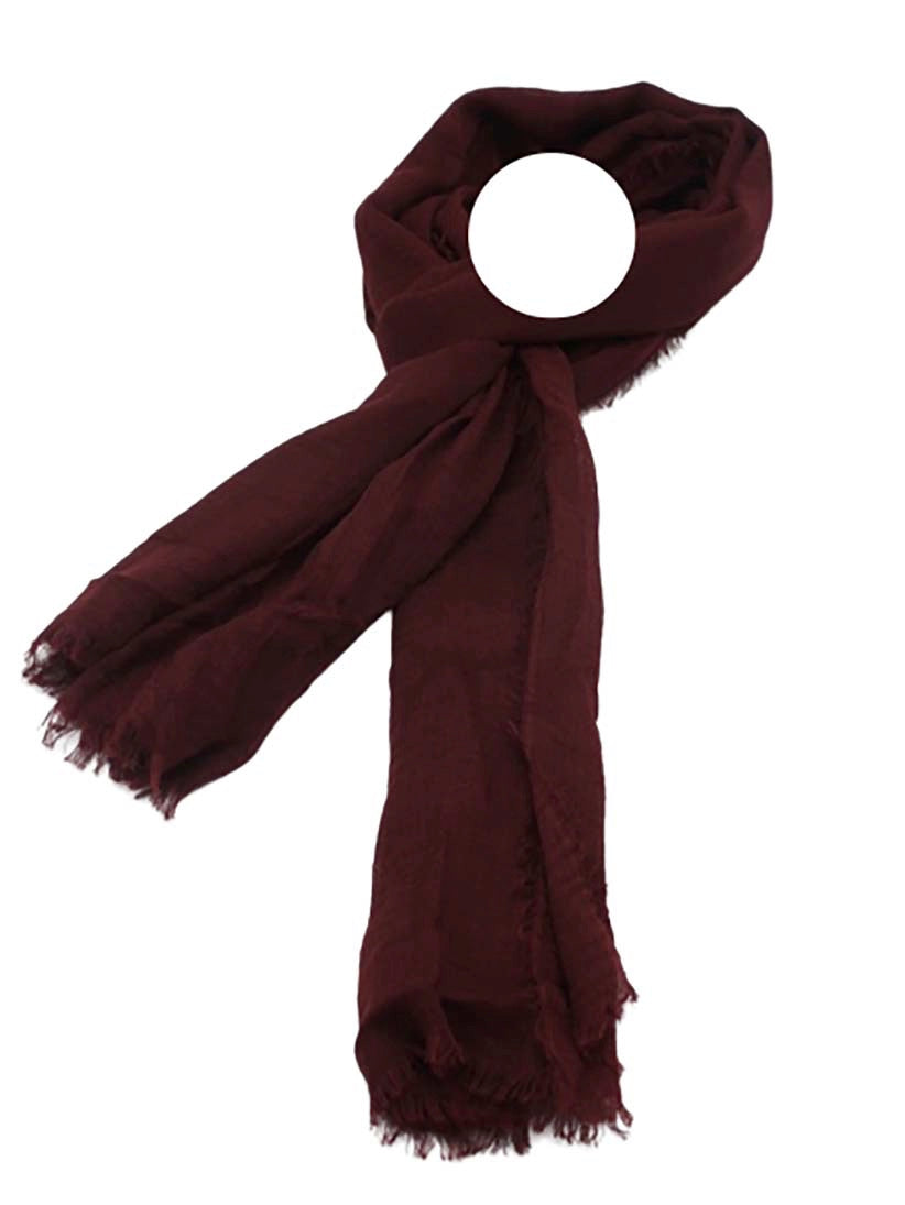 Effen sjaal bordeaux
