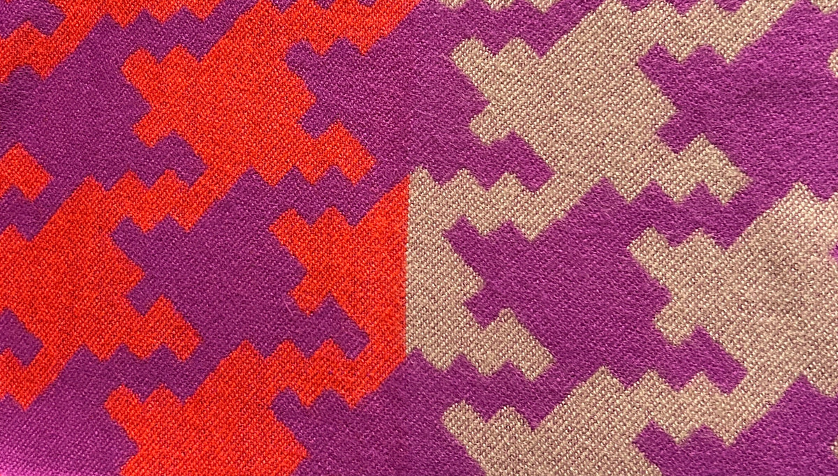 Wintersjaal cerise-paars