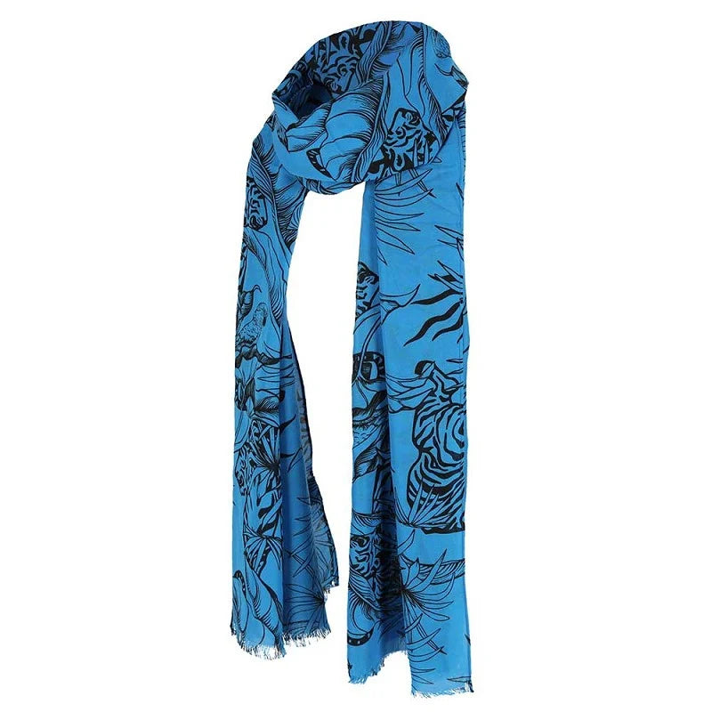 Dames sjaal kobalt blauw