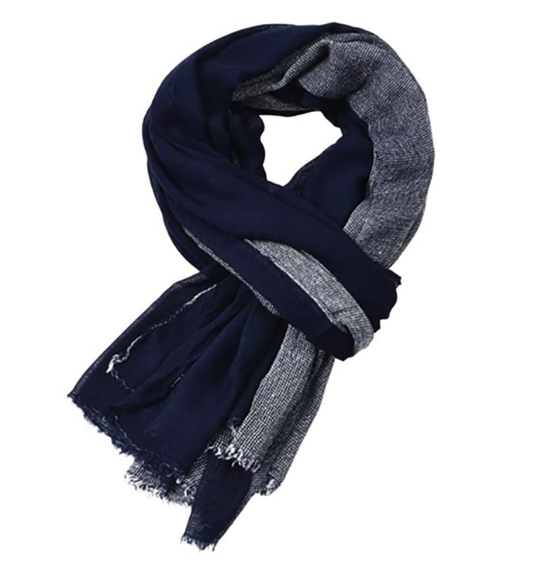 Heren sjaal blauw
