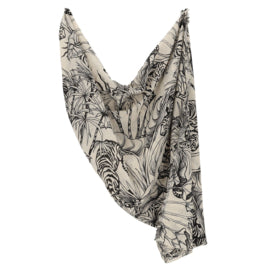 Dames sjaal zwart-beige