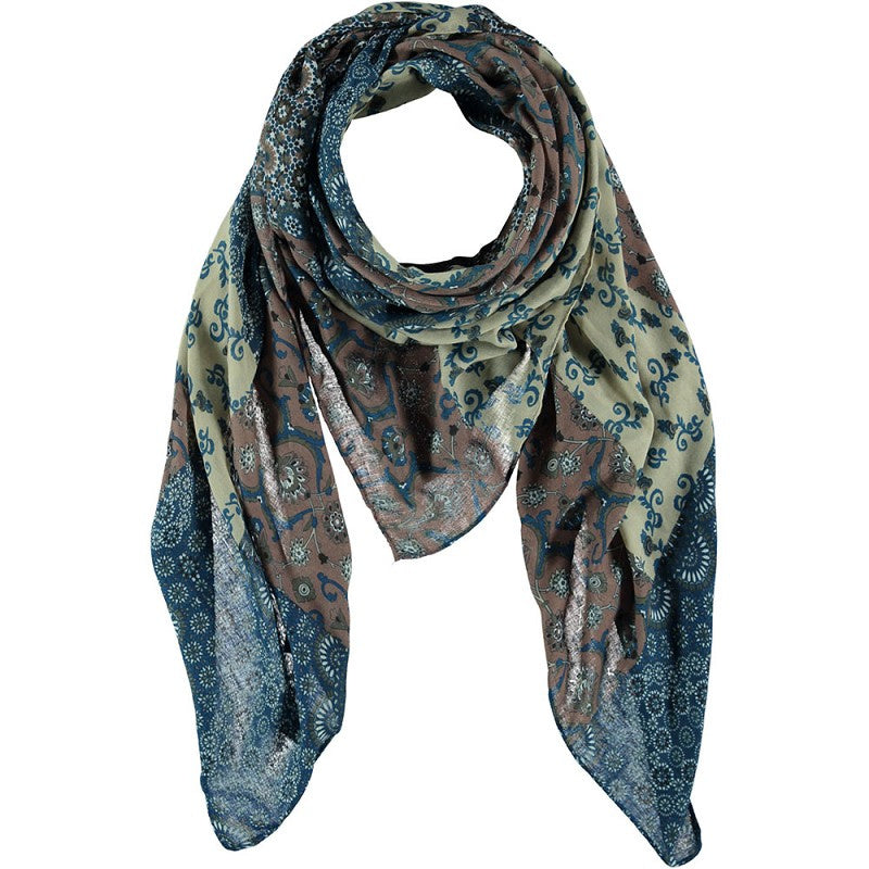 Vierkante sjaal blauw