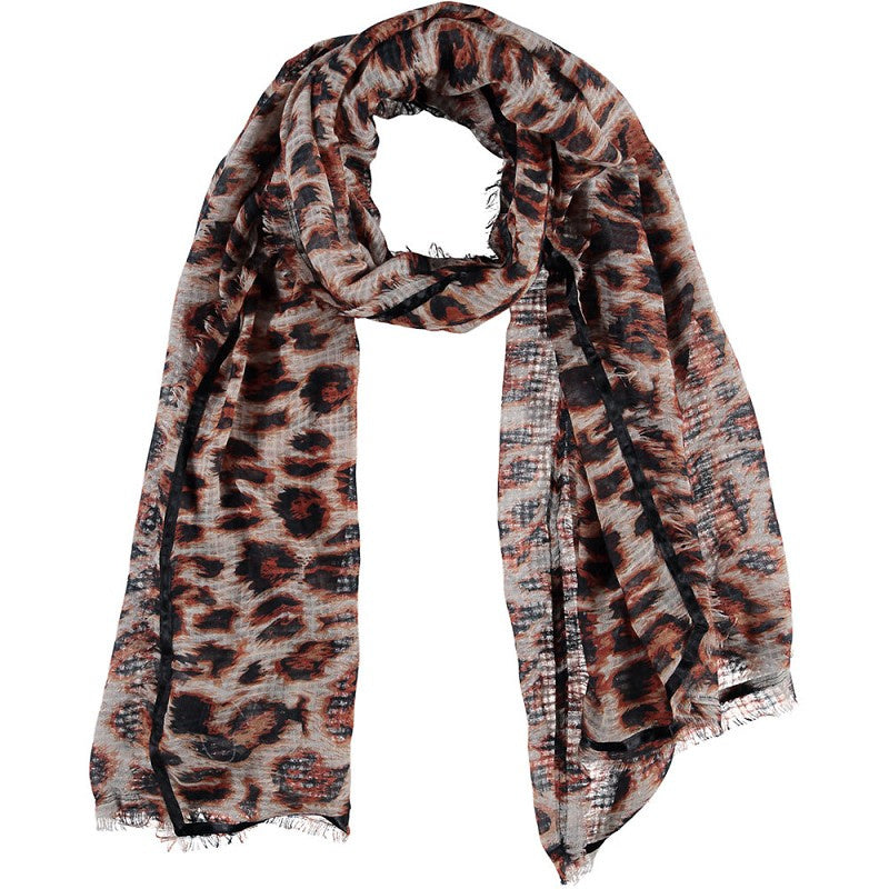 Tijger print sjaal sand