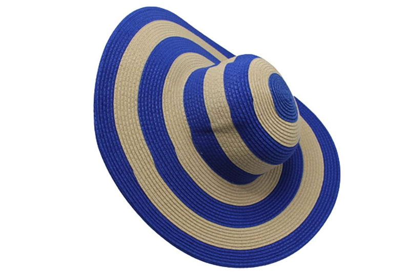 Strandhoed blauw-beige