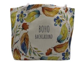 Strandtas geel boho