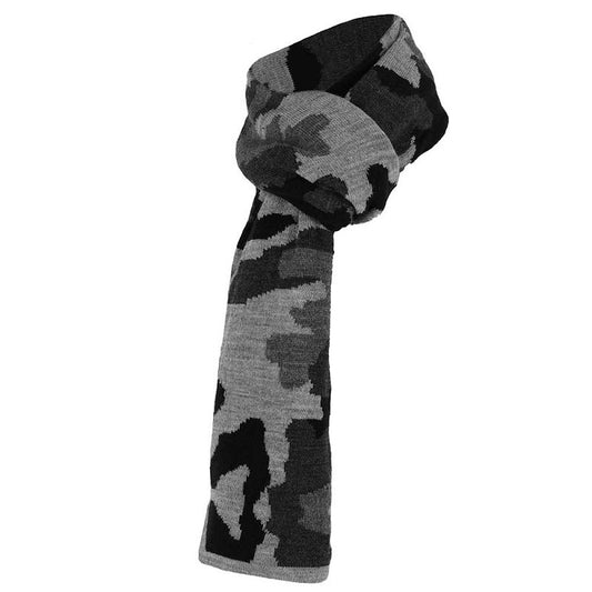 Winter sjaal jongens zwart-grijs