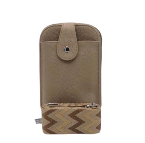 Schoudertasje effen beige