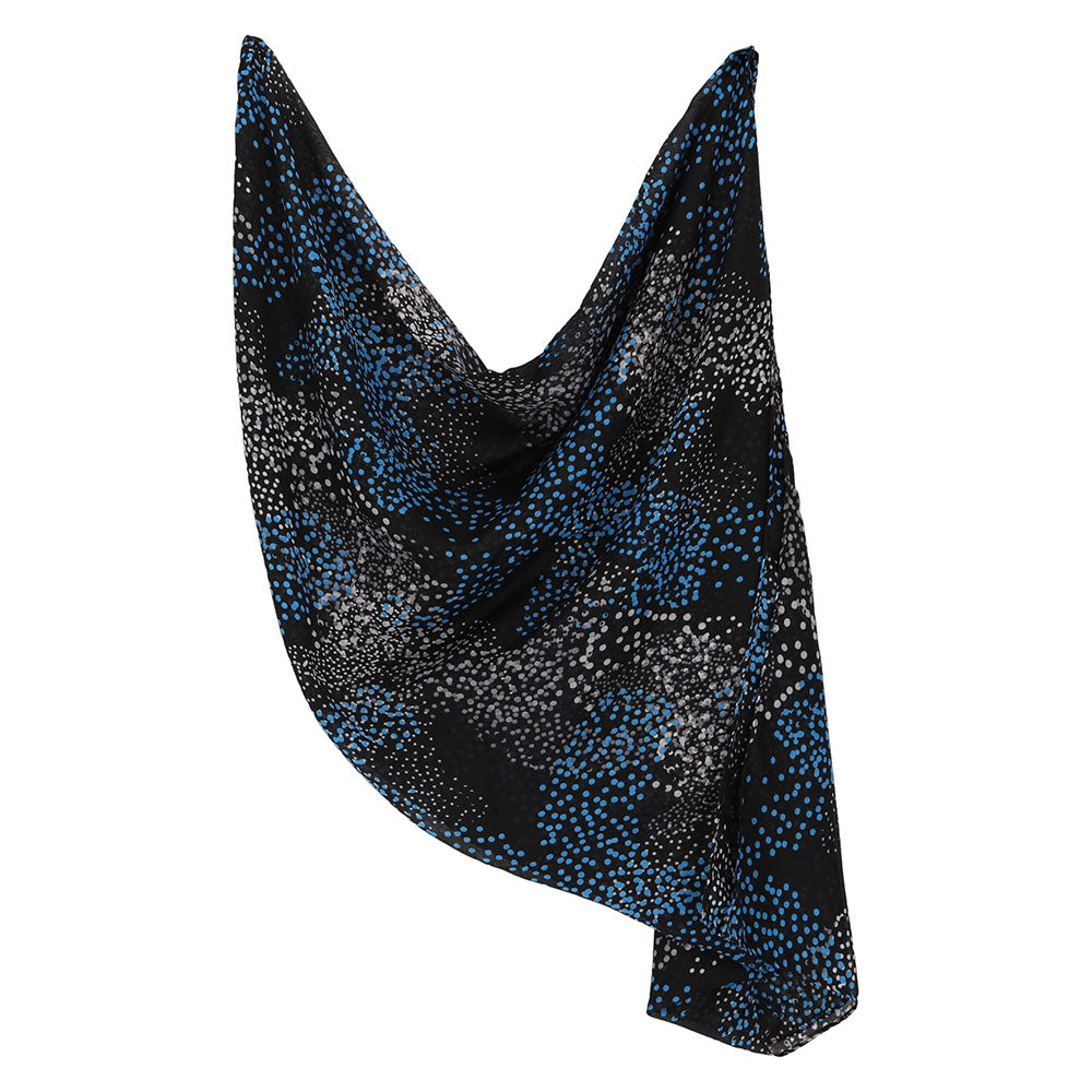 Sjaal dames blauw-grijs
