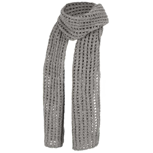 Effen winter sjaal grijs