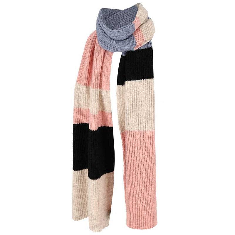 Winter sjaal dames roze-blauw