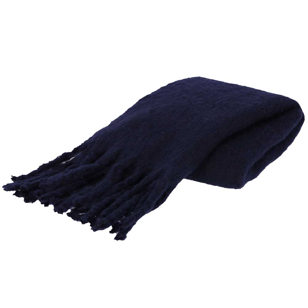 Winter sjaal effen sjaal blauw