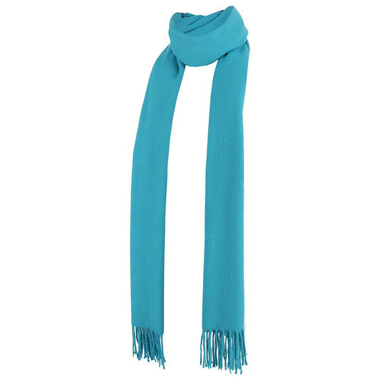 Effen winter sjaal petrol
