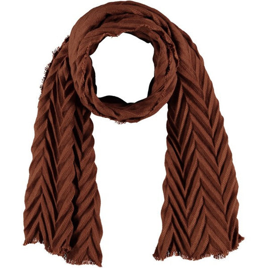 Effen winter sjaal bruin