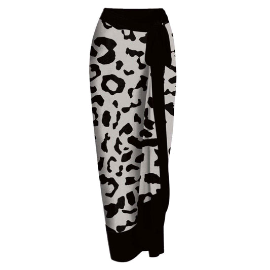 Pareo omslag doek met zwart-witte tijger print