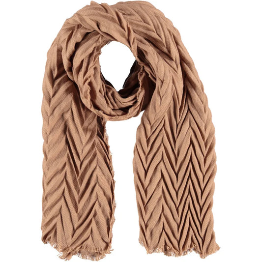 Effen wintersjaal camel