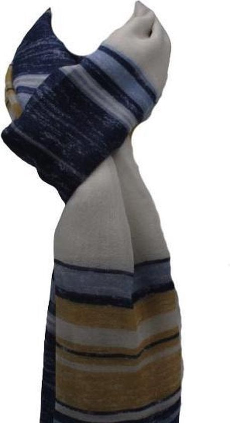 Dames sjaal blauw-geel