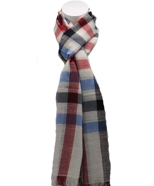 Dames sjaal blauw-wit
