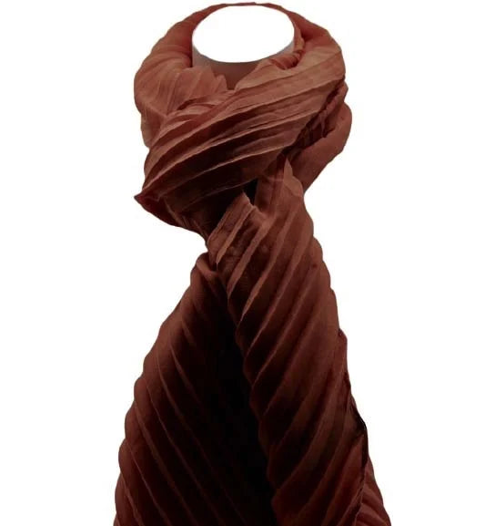 Effen sjaal oranje-bruin