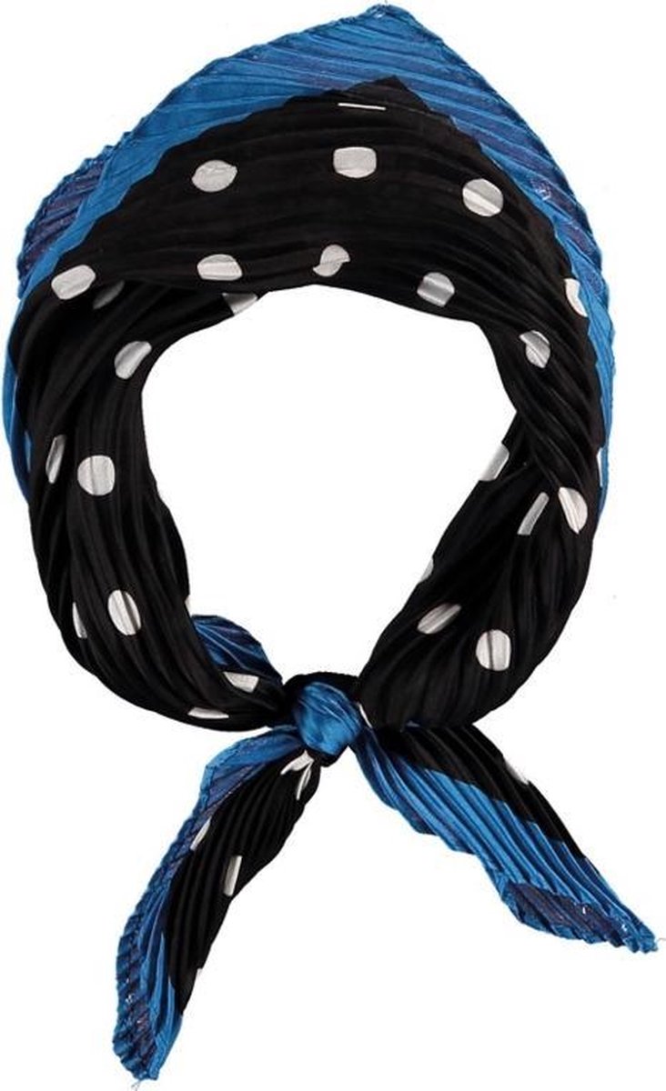 Neksjaaltje haarsjaaltje bandana zwart-blauw