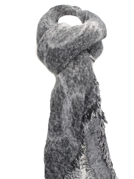 Winter sjaal zwart-grijs