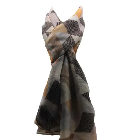 Dames sjaal bruin-beige