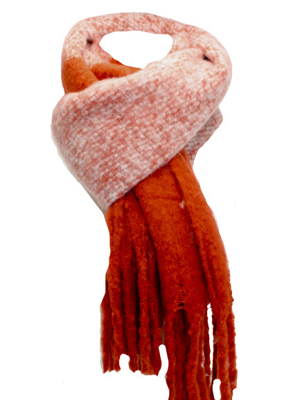 Sjaal dames winter sjaal oranje