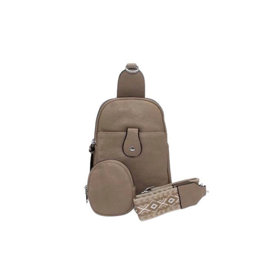 Schoudertas effen beige