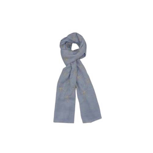 Dames sjaal blauw-wit