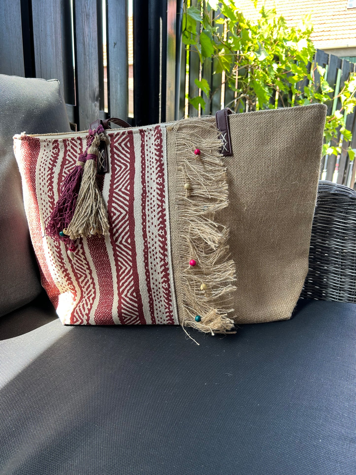 Strandtas bordeaux