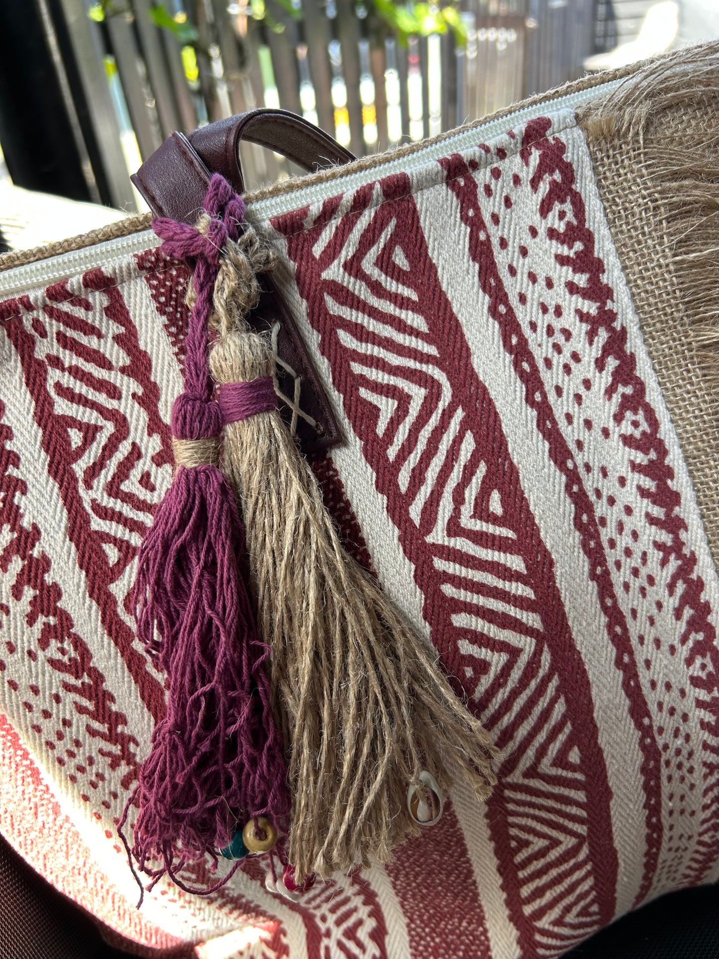 Strandtas bordeaux