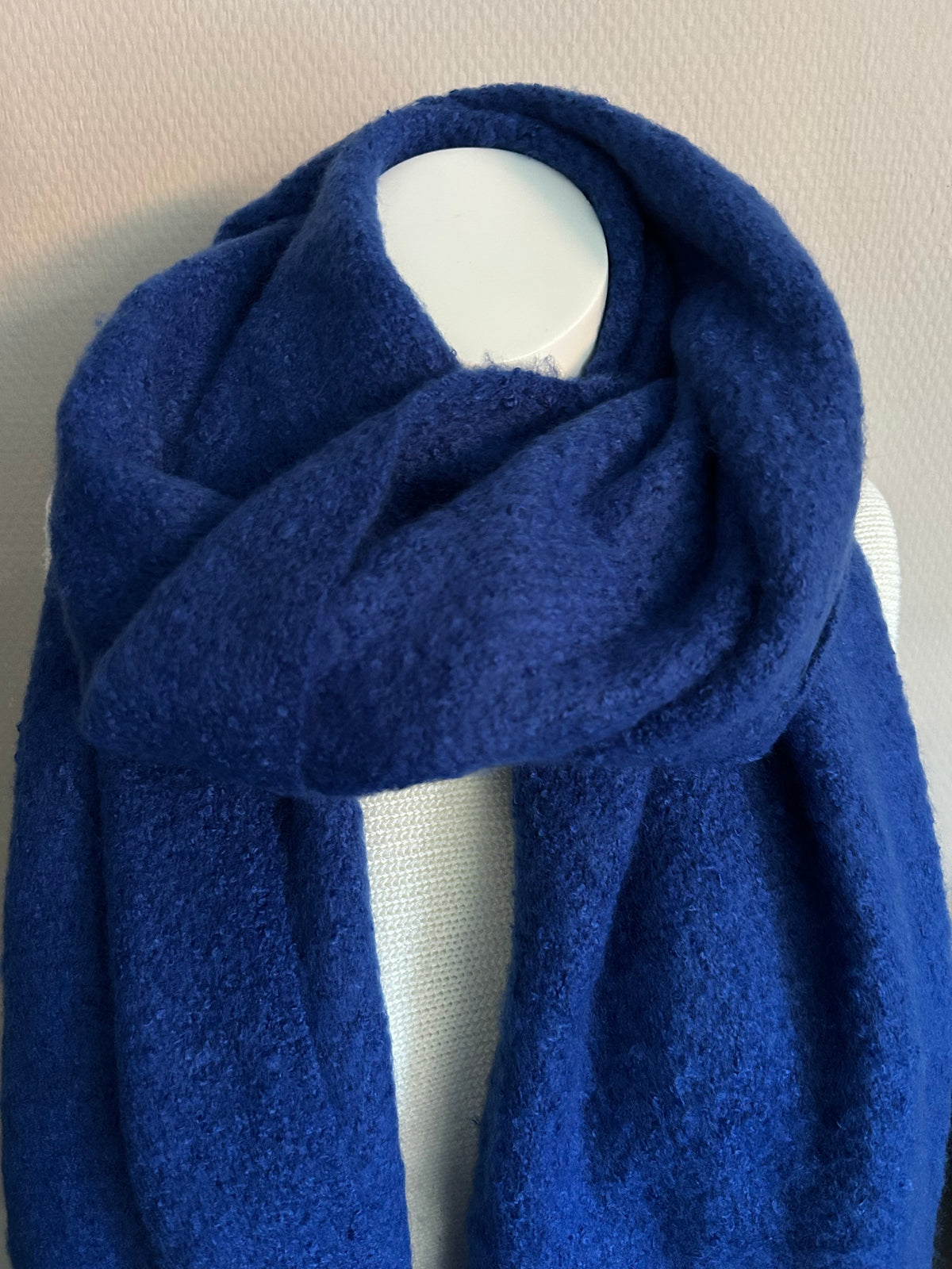 Wintersjaal effen kobalt