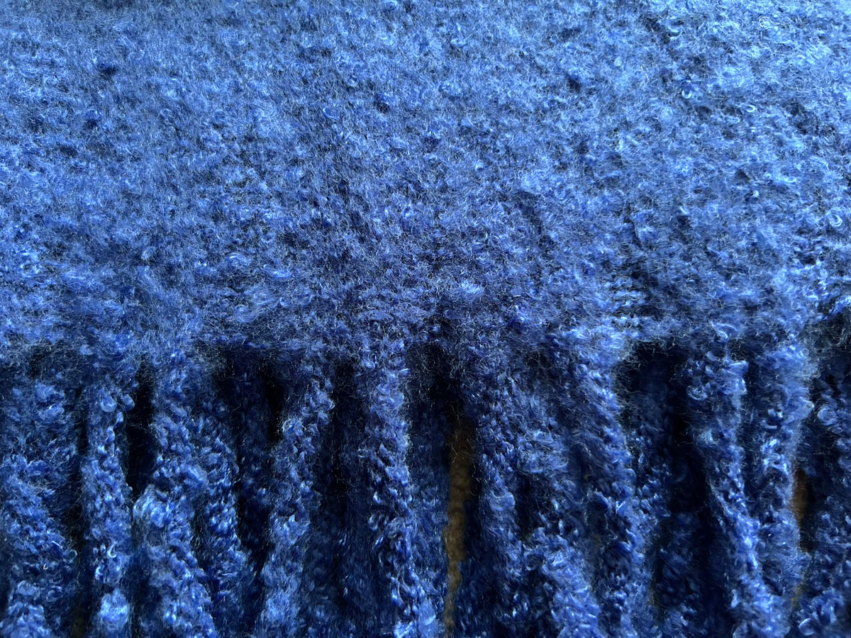 Wintersjaal effen kobalt