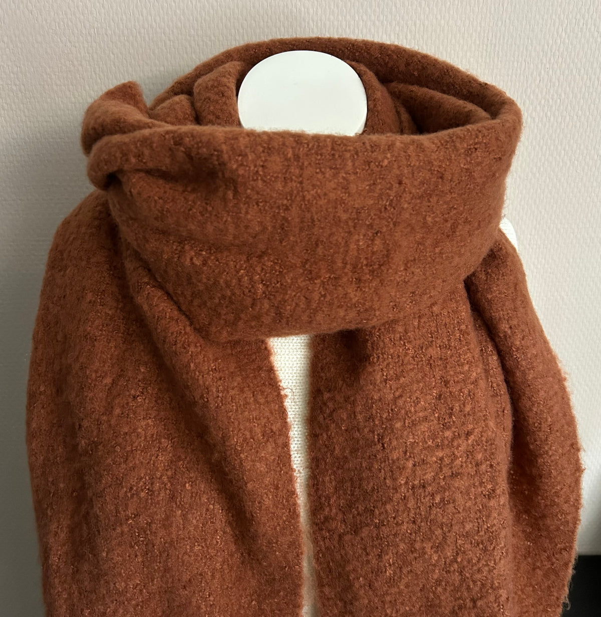 Wintersjaal effen bruin