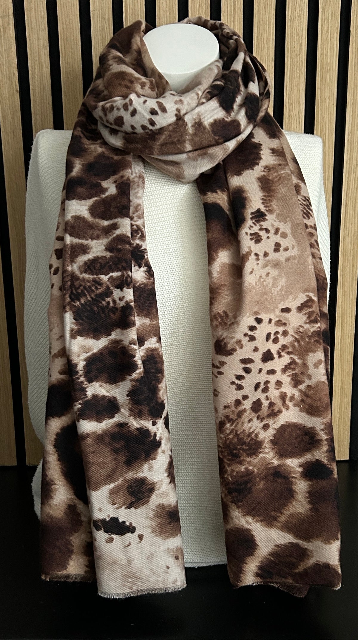 Tijger sjaal bruin-beige