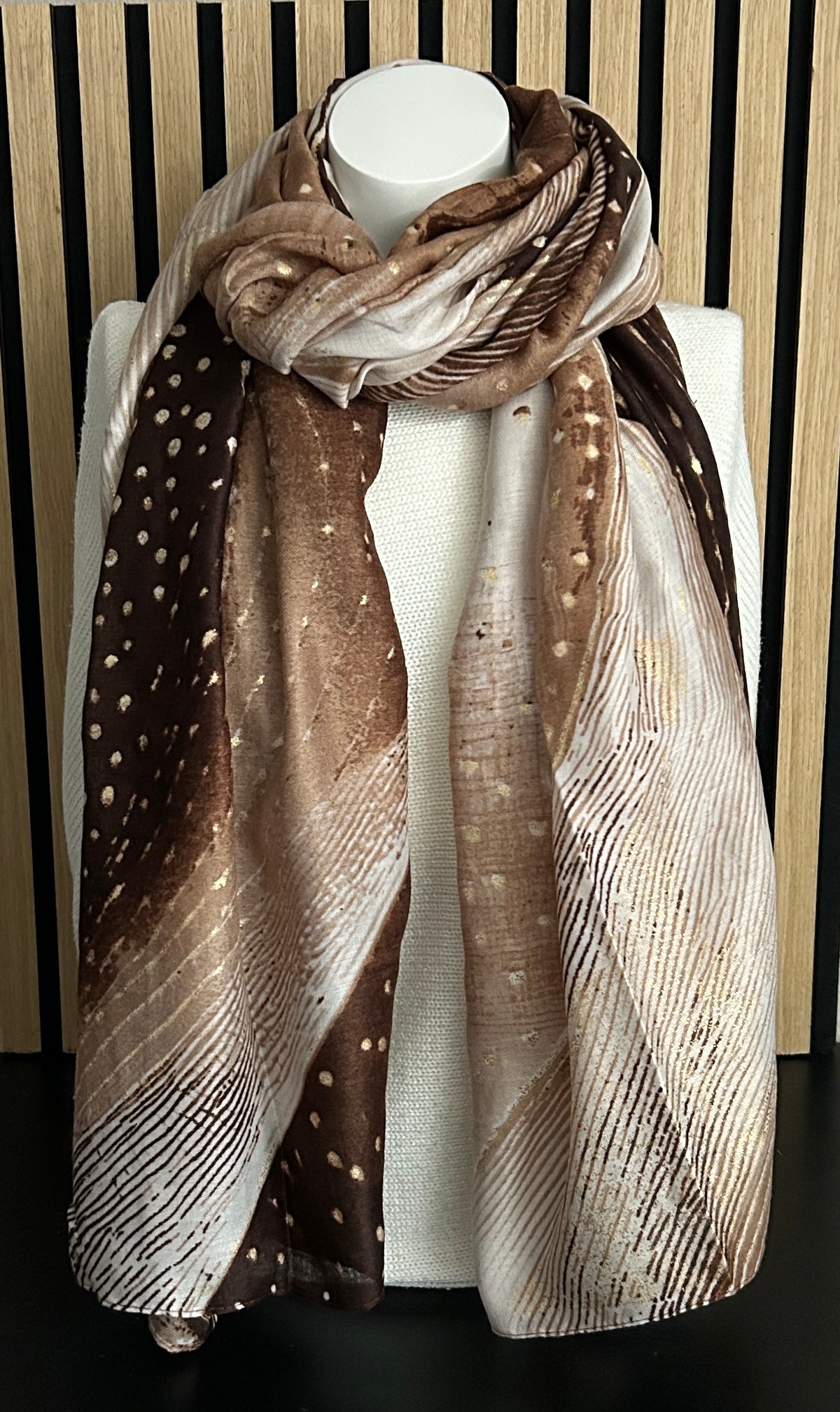 Dames sjaal bruin-beige